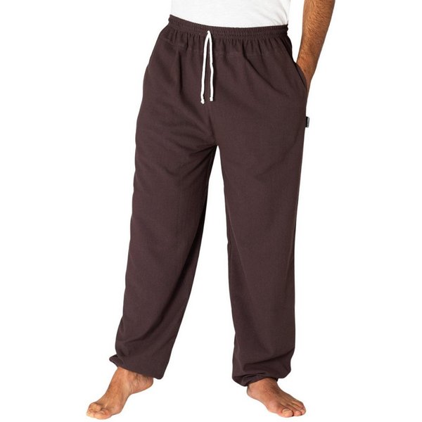 PANASIAM Stoffhose Sommerhose aus Baumwolle - blickdicht - leichte Freizeithose - Unisex Baumwollhose Damen & Herren - Schlupfhose f. Alltag Urlaub Homeoffice