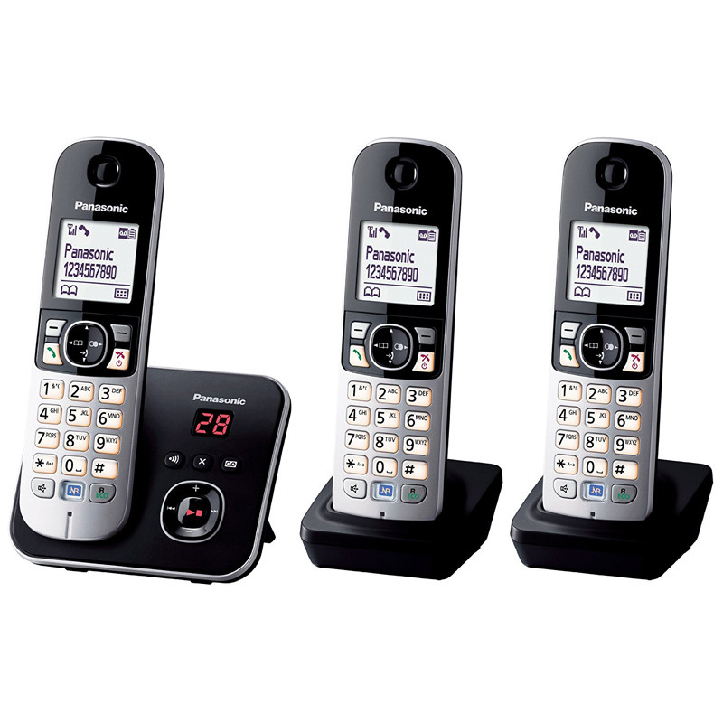 Panasonic KX-TG6823GB DECT-Schnurlostelefon 1,8 Zoll Triple-Set