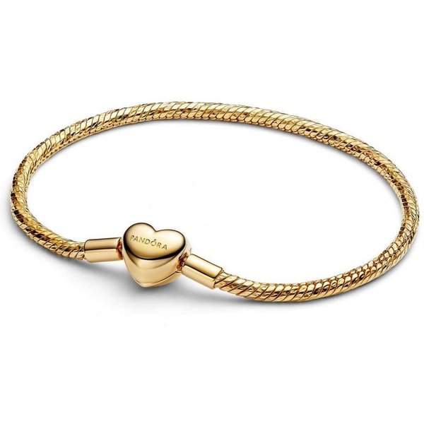 Pandora Armband 564236C00, für Damen Facettiert mit Herzverschluss Goldfarben