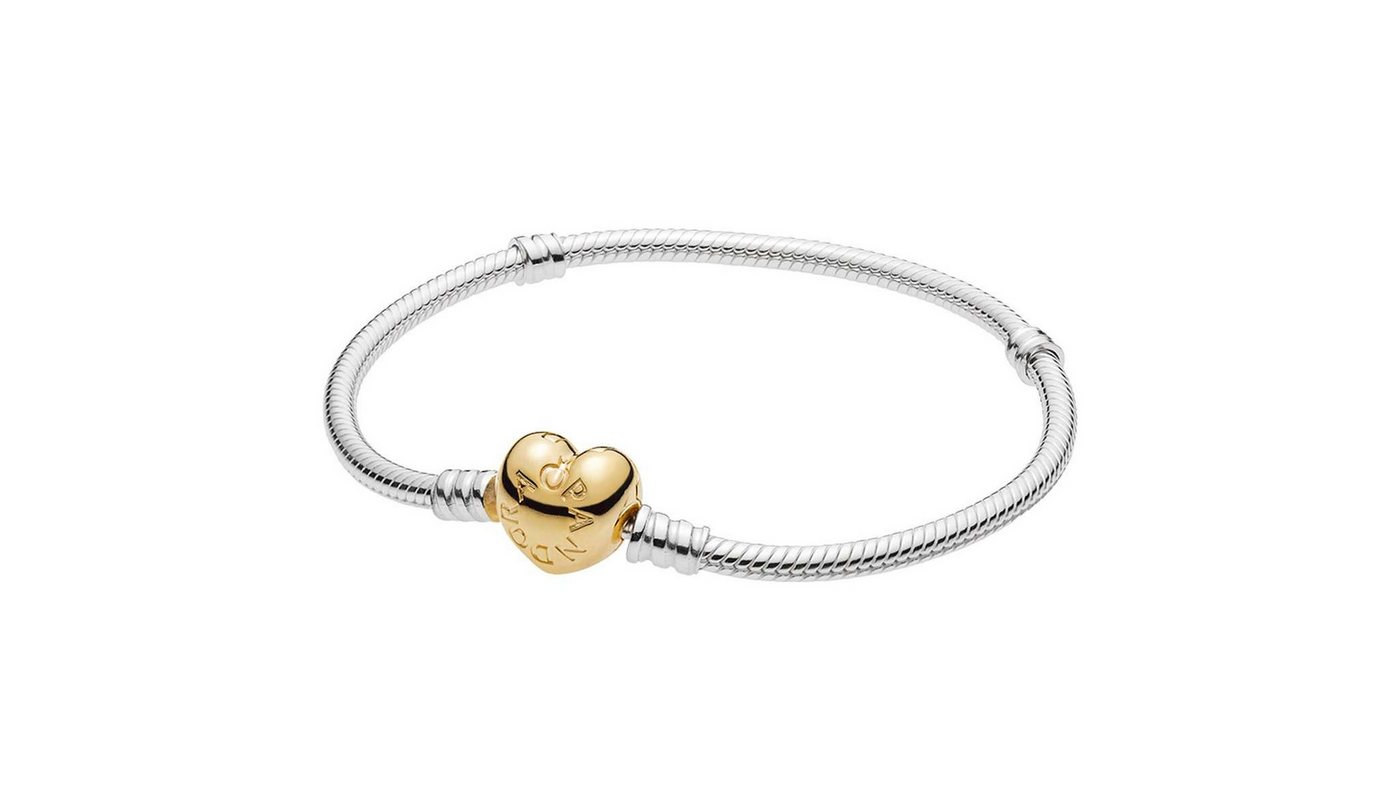 Pandora Armband 568707C00, für Damen Zweifarbig mit Herz-Verschluss – Bild 2 von 2