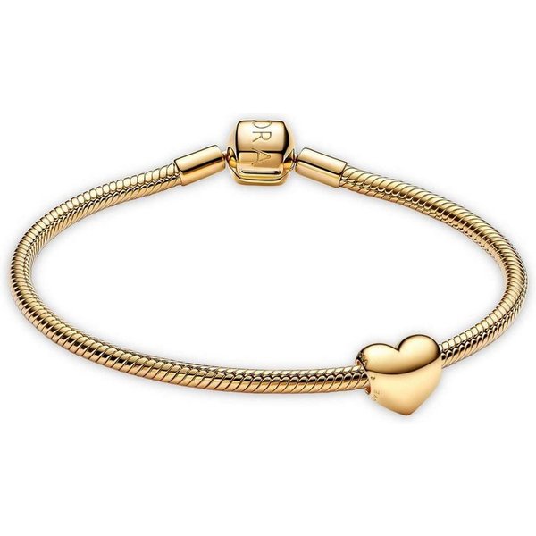 Pandora Armband 68578, Geschenkset Damen Be Love Herz Goldfarben