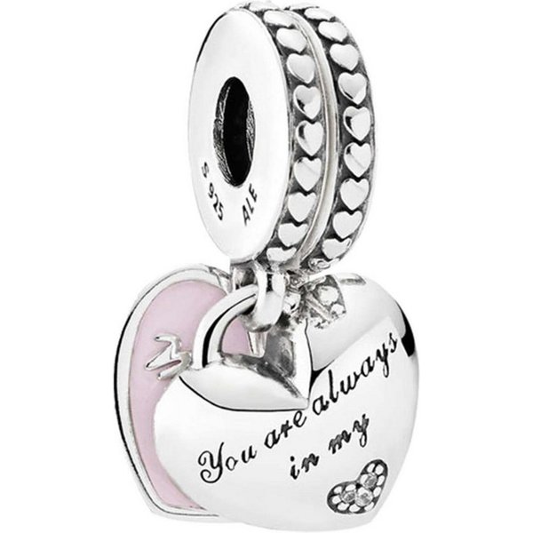 Pandora Charm Herz 792072EN40, Anhänger Mutter & Tochter Silber