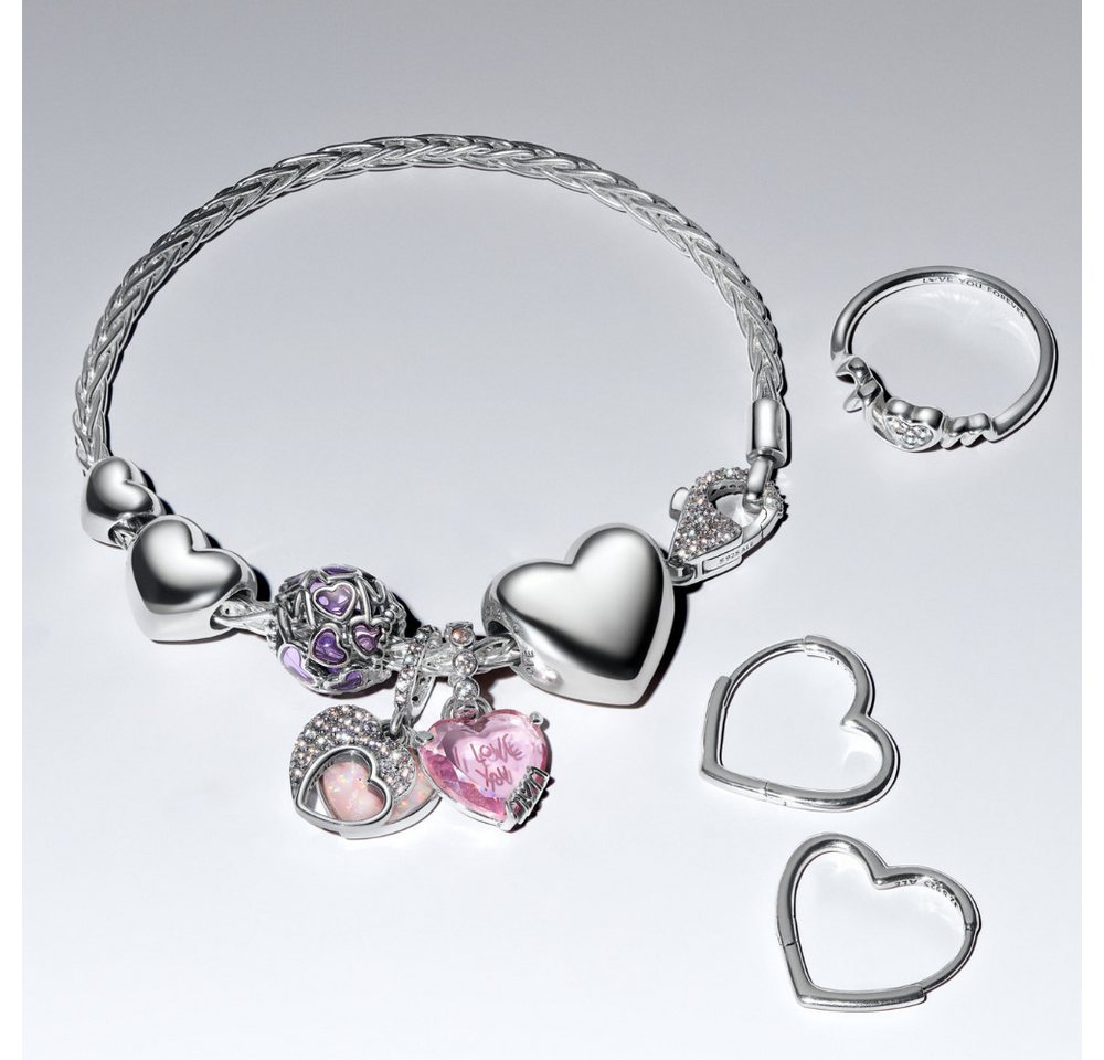 Pandora Charm Herz 794464C01, Rosa, Herz, Muttertag, Zirkonia – Bild 3 von 3