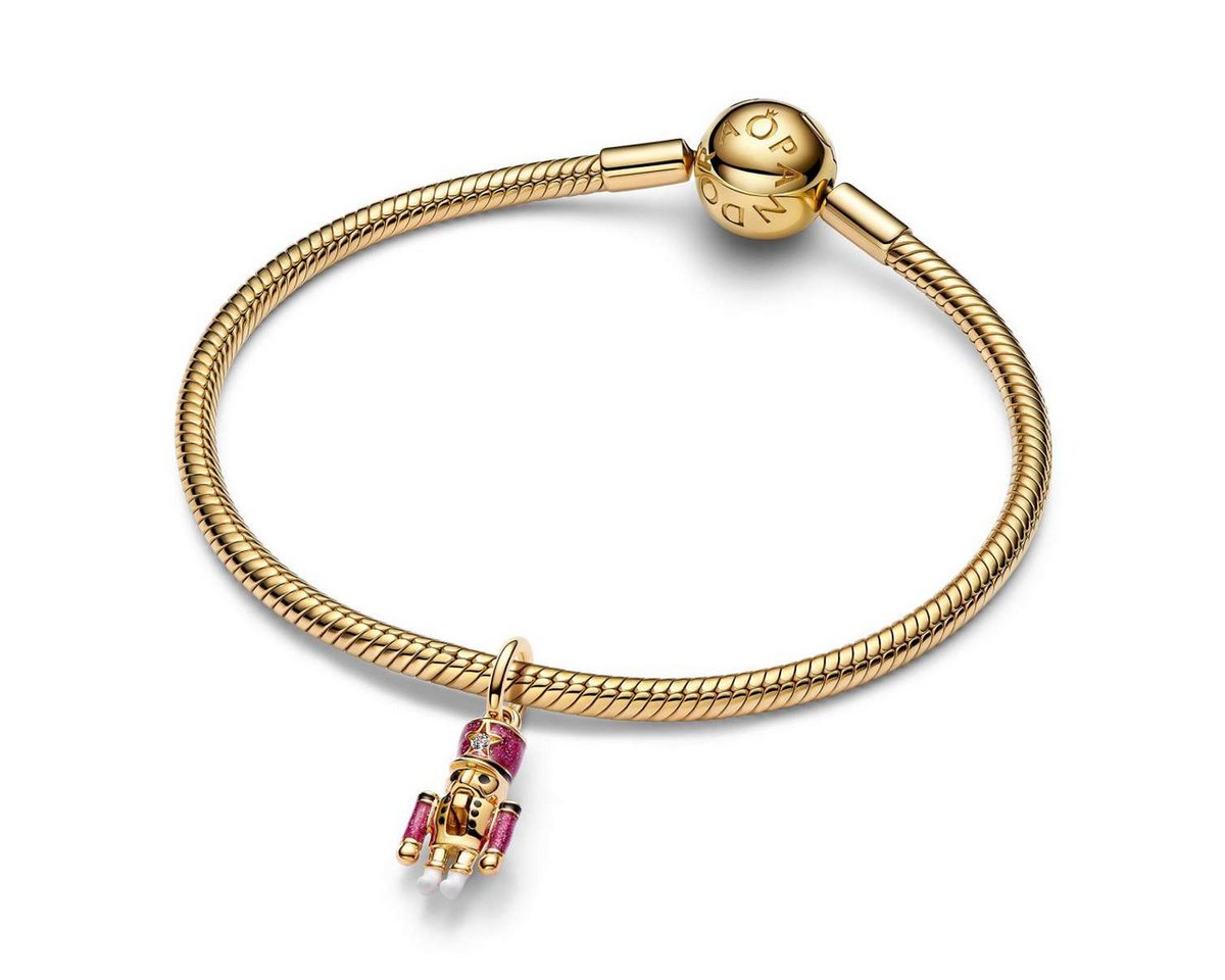 Pandora Charm Kugel 763583C01, Anhänger Beweglicher Nussknacker Goldfarben – Bild 3 von 4