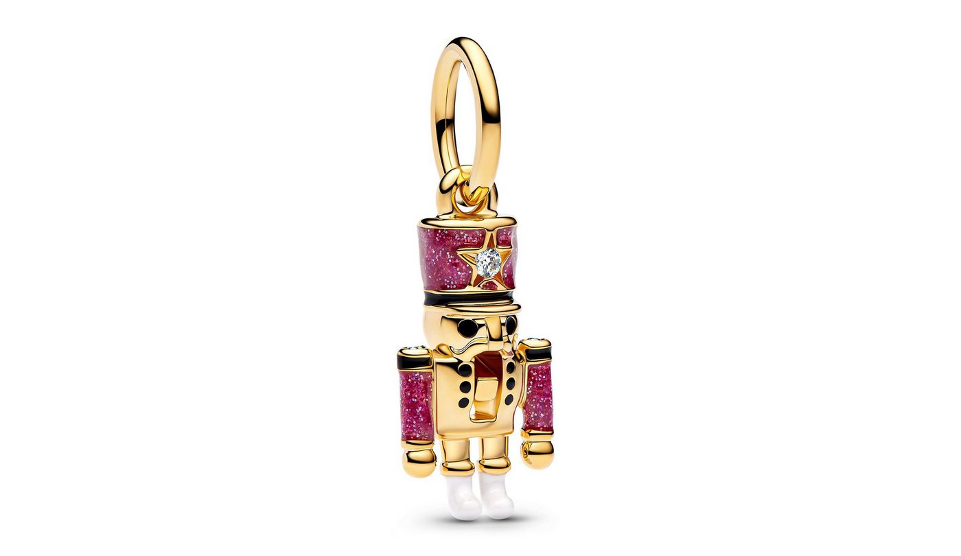 Pandora Charm Kugel 763583C01, Anhänger Beweglicher Nussknacker Goldfarben – Bild 4 von 4
