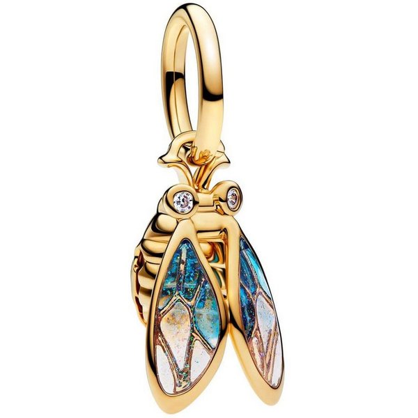 Pandora Charm Kugel 764490C01, Anhänger Zikade Goldfarben