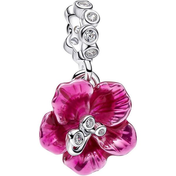 Pandora Charm Kugel 794698C01, Anhänger Silber Hibiskus-Blüte
