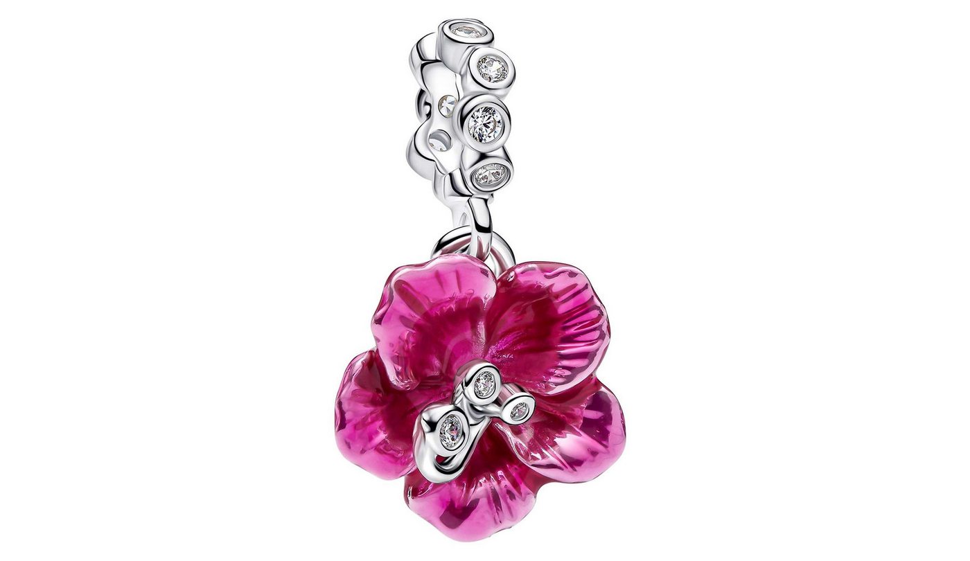 Pandora Charm Kugel 794698C01, Anhänger Silber Hibiskus-Blüte – Bild 3 von 3