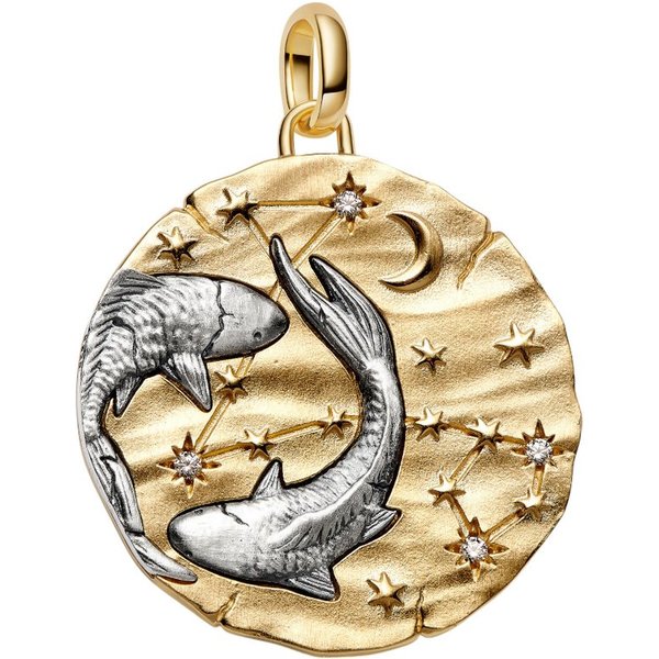 Pandora Charm Sternzeichen 765005C01, Sternzeichen, Fische, Zirkonia, Bicolor