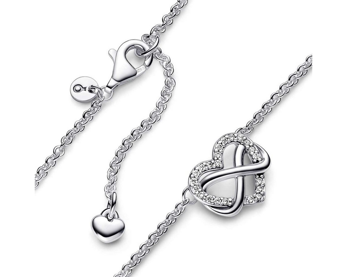 Pandora Collier 392666C01-50, Silberkette für Damen Funkelndes Unendlichkeits-Herz – Bild 2 von 4
