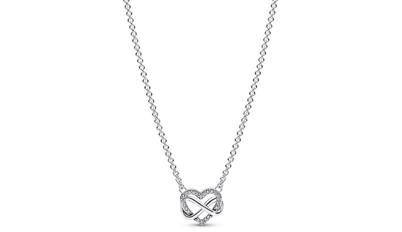 Pandora Collier 392666C01-50, Silberkette für Damen Funkelndes Unendlichkeits-Herz – Bild 4 von 4
