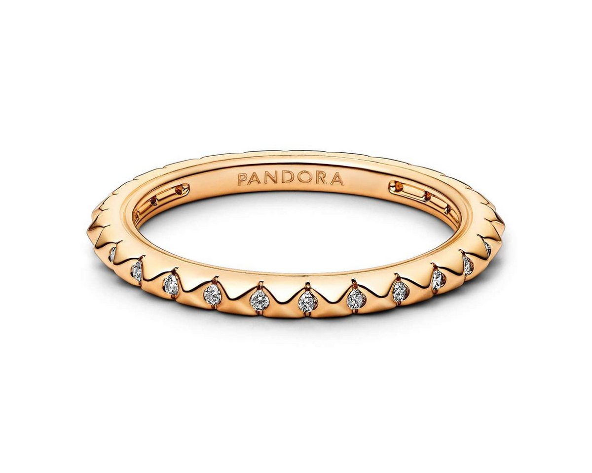 Pandora Fingerring 162800C01, Damenring Pyramiden Goldfarben – Bild 2 von 4