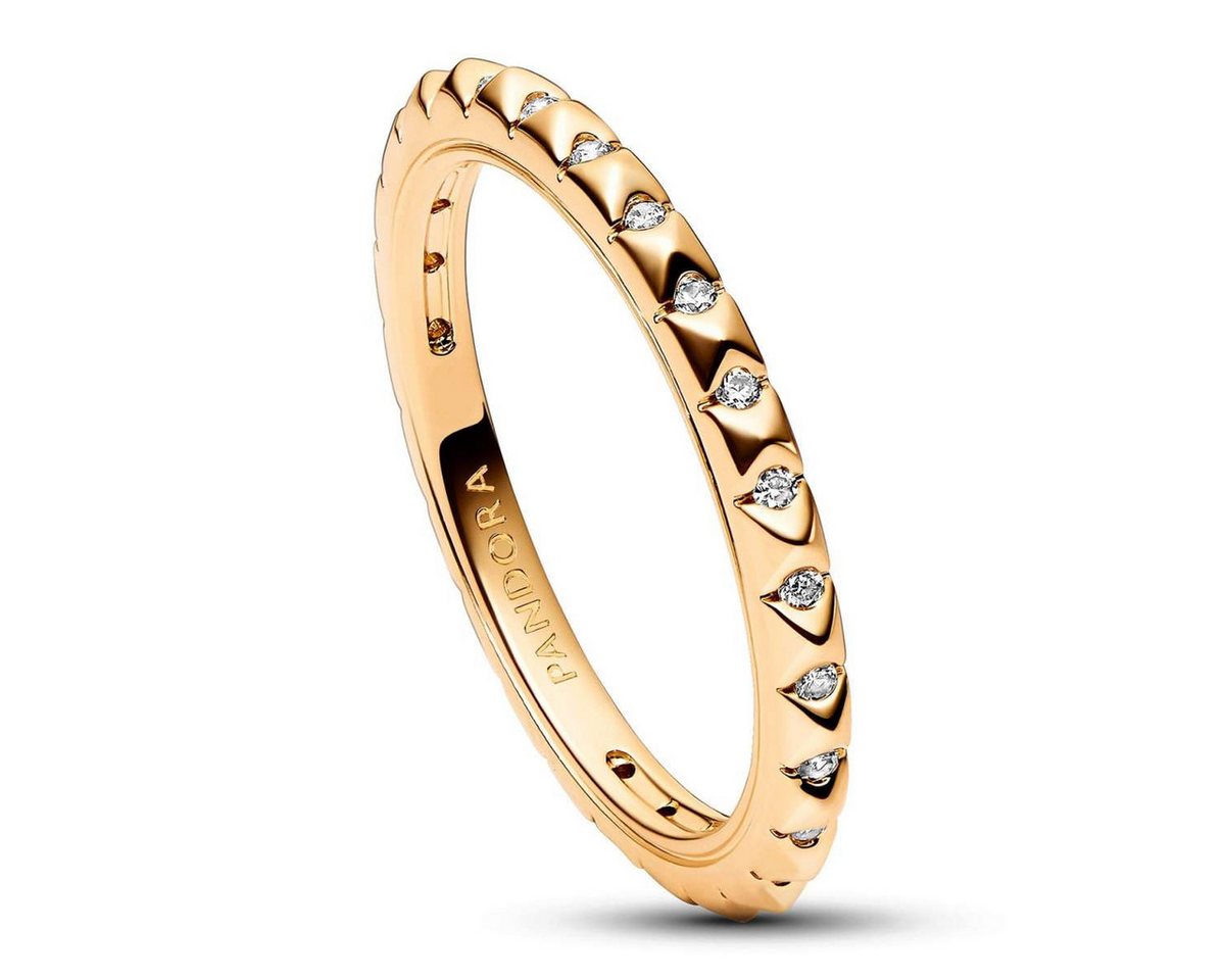 Pandora Fingerring 162800C01, Damenring Pyramiden Goldfarben – Bild 3 von 4