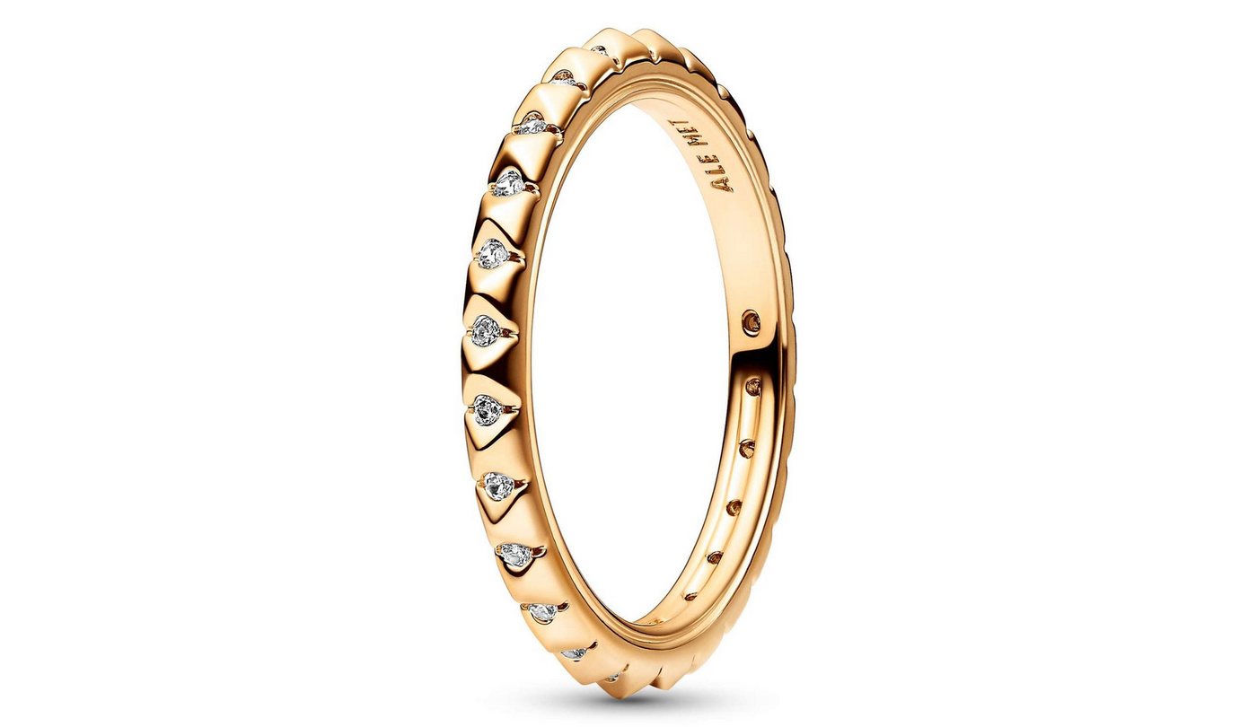 Pandora Fingerring 162800C01, Damenring Pyramiden Goldfarben – Bild 4 von 4