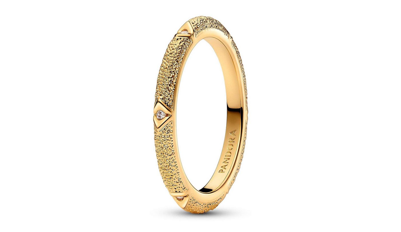 Pandora Fingerring 163322C01, Ring für Damen Struktur & Steine Goldfarben – Bild 2 von 2
