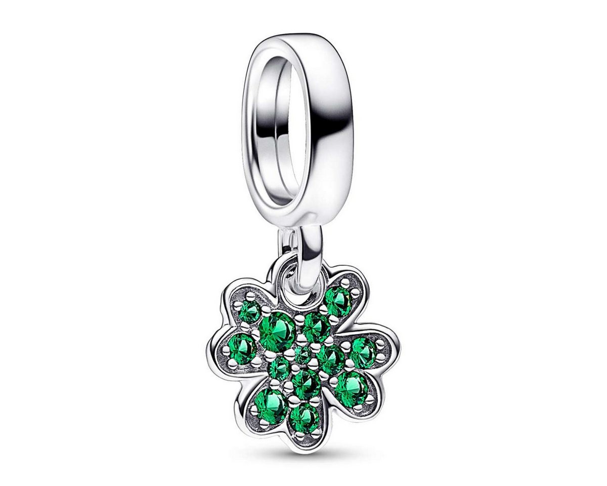 Pandora Kette mit Anhänger 15814, für Damen Vierblättriges Kleeblatt Silber Set – Bild 2 von 3