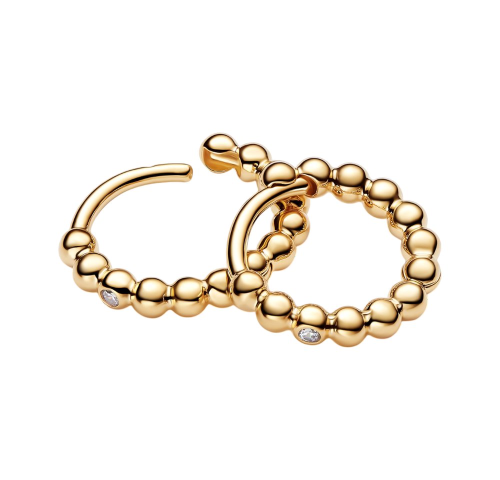 Pandora Paar Creolen 264823C01, Vergoldet, Zirkonia, Kugel – Bild 2 von 3