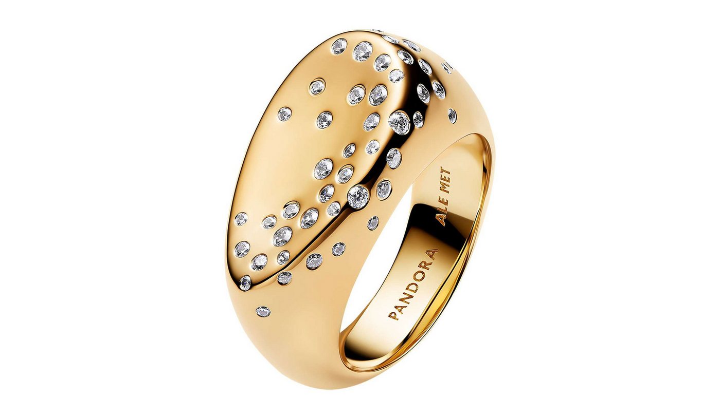 Pandora Siegelring 164671C01, Ring für Damen Ovaler mit Steinbesatz Goldfarben – Bild 4 von 4