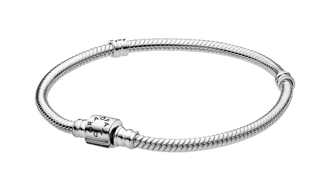 Pandora Silberarmband 598816C00, Silber Damen Schlangenkette Moments Barrel Clasp – Bild 2 von 2