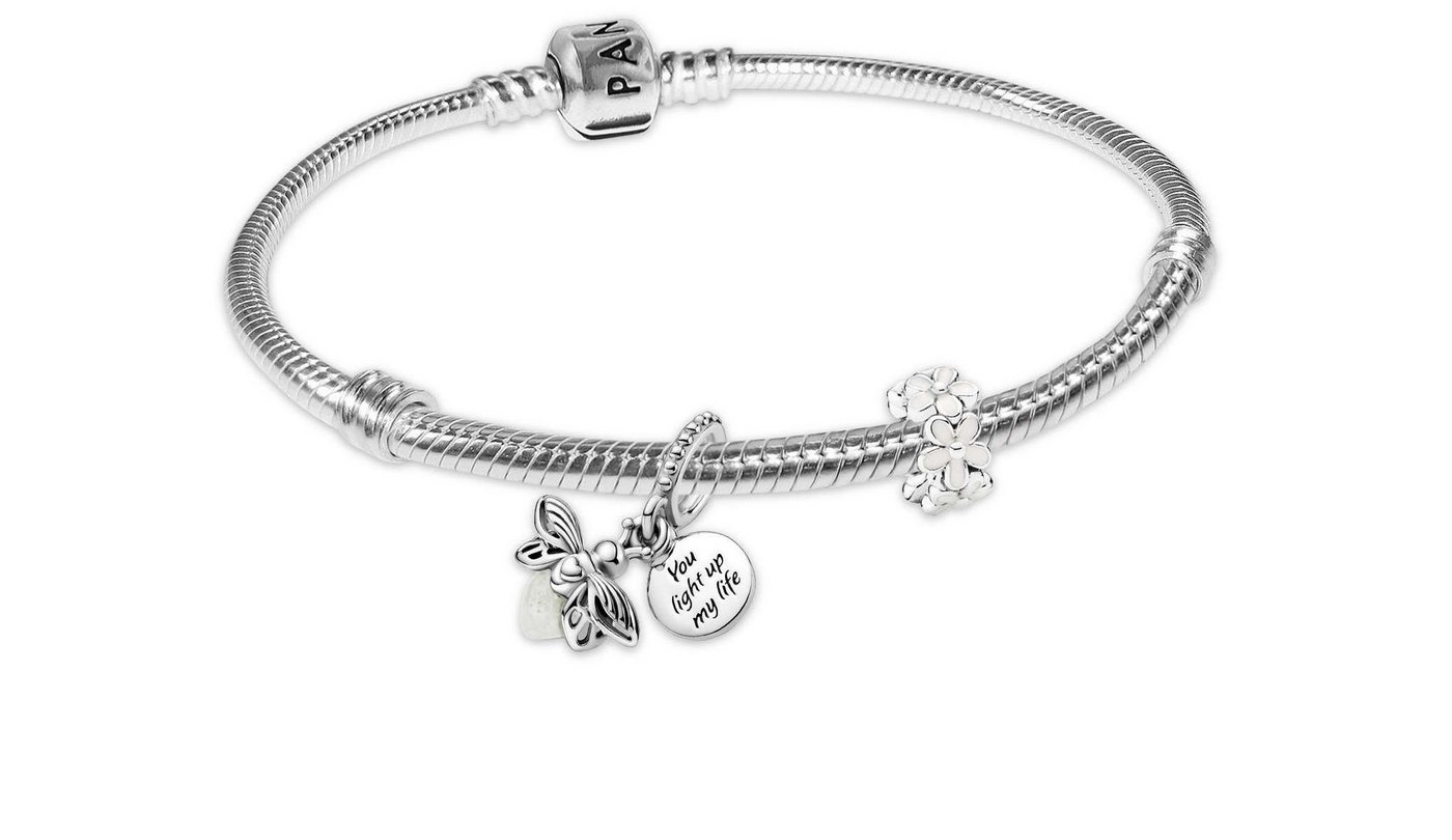 Pandora Silberarmband 68633, Damenarmband Silber Geschenk-Set Glühwürmchen und Gänseblümchen – Bild 5 von 5