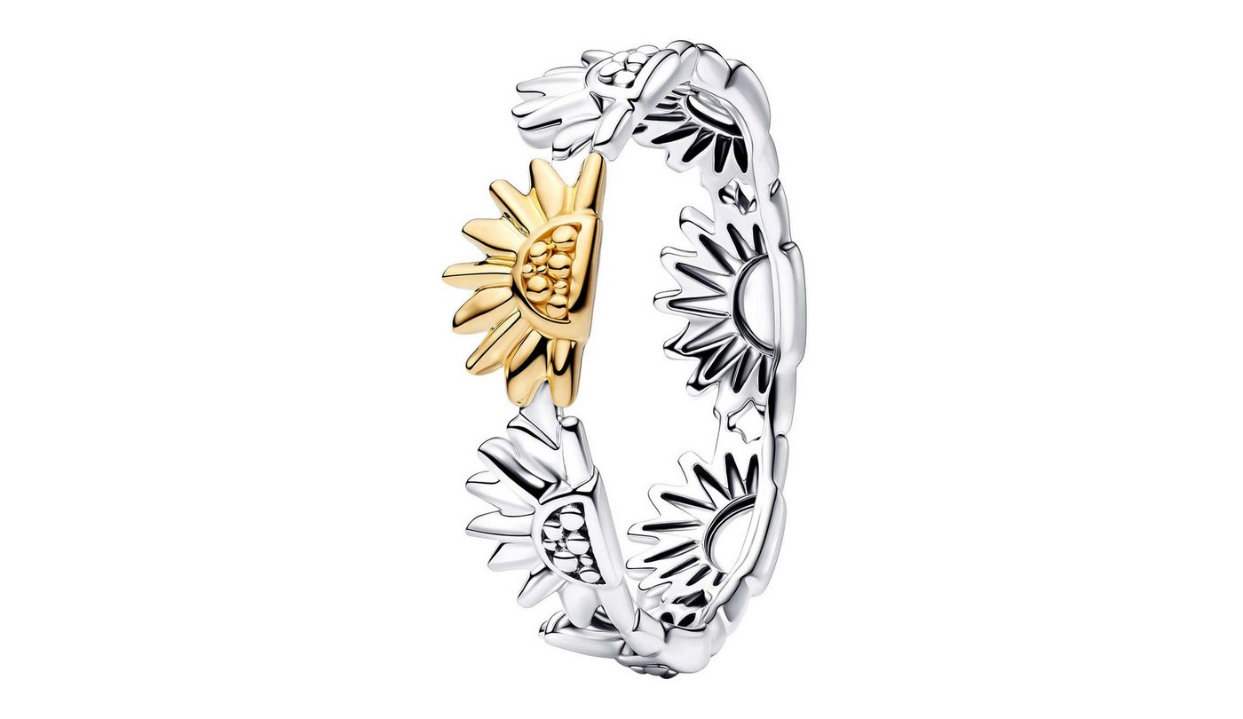 Pandora Silberring 164702C00, Damenring Zweifarbig Sonnenblume – Bild 4 von 4