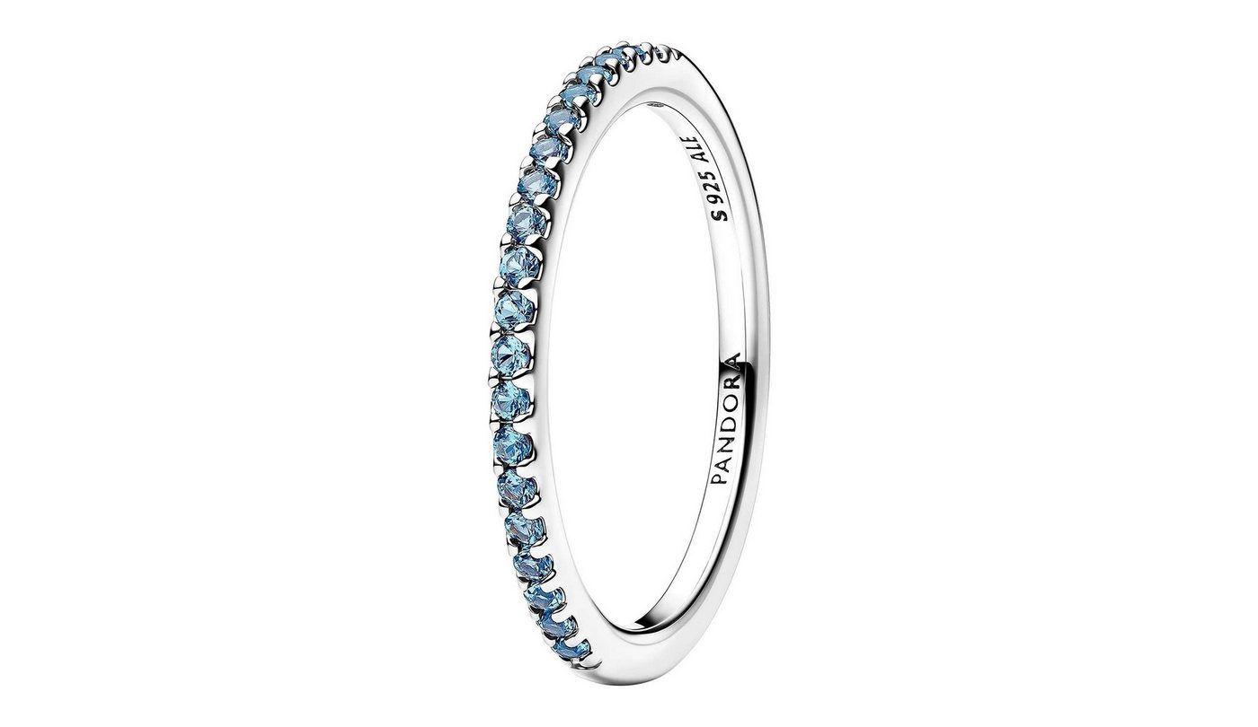 Pandora Silberring 192999C03, für Damen-Ring Silber Funkelndes Blau Halber Ewigkeits-Ring – Bild 4 von 4