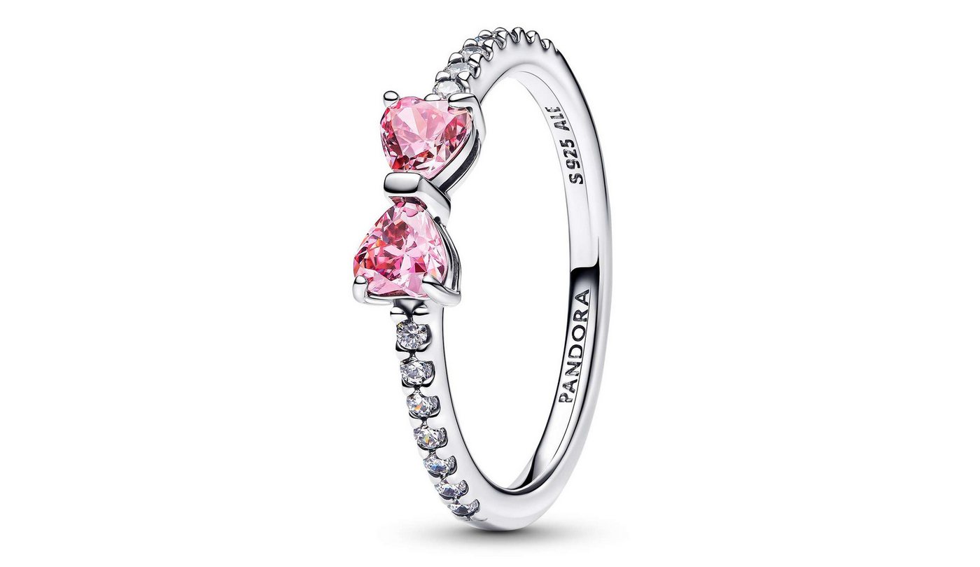 Pandora Silberring 193510C01, für Damen Funkelnde Pinkfarbene Schleife – Bild 3 von 3