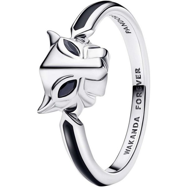 Pandora Silberring 194223C01, für Damen-Ring Marvel Schwarzer Panther Silber