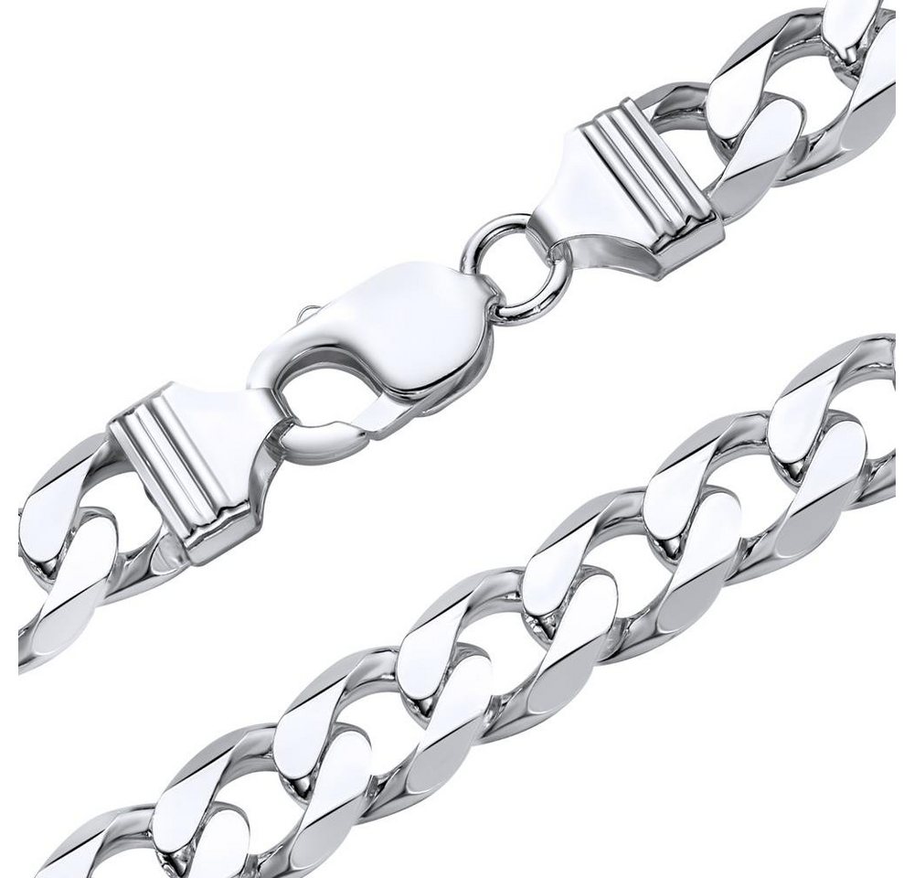 JEWLIX Panzerkette Massive 925 Silber Panzerkette 12mm PK0120 JEWLIX (45cm) – Bild 5 von 5