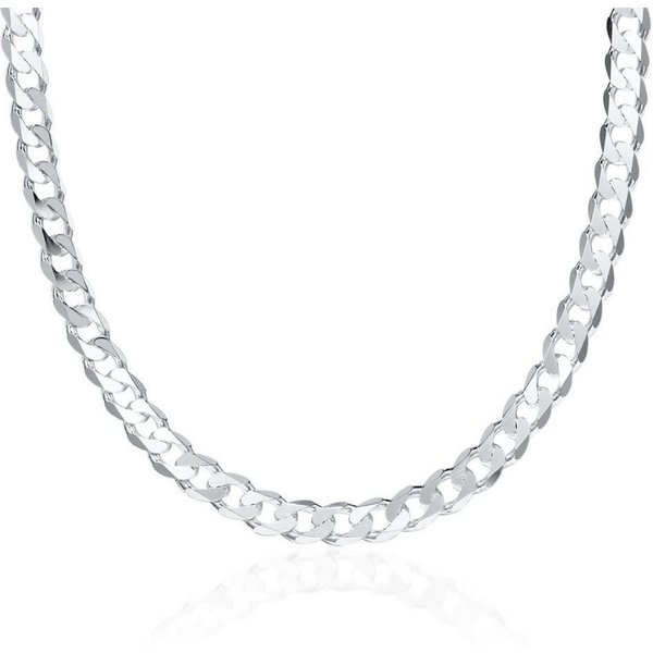 JEWLIX Panzerkette Silberkette Herren aus 925er Sterling Silber 7mm JEWLIX (45cm)