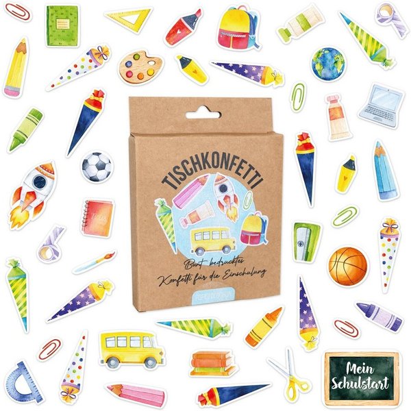 PAPIERDRACHEN Konfetti Tischkonfetti zur Einschulung - tolle Dekoration, Tischkonfetti