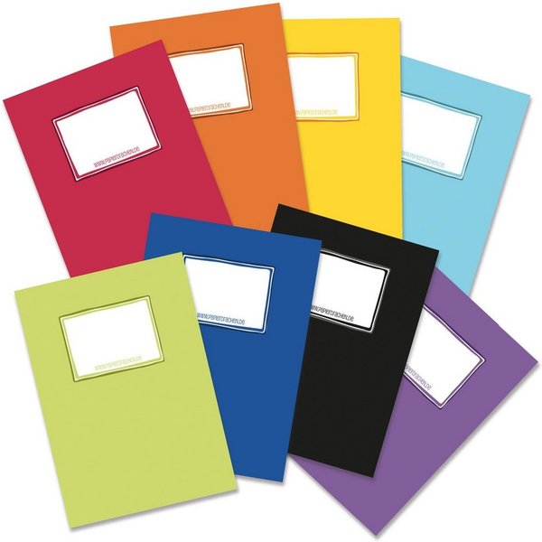 PAPIERDRACHEN Schulheft Papierheftumschläge DIN A5 - in tollen Designs - Schulanfang, aus stabilem 250g Papier