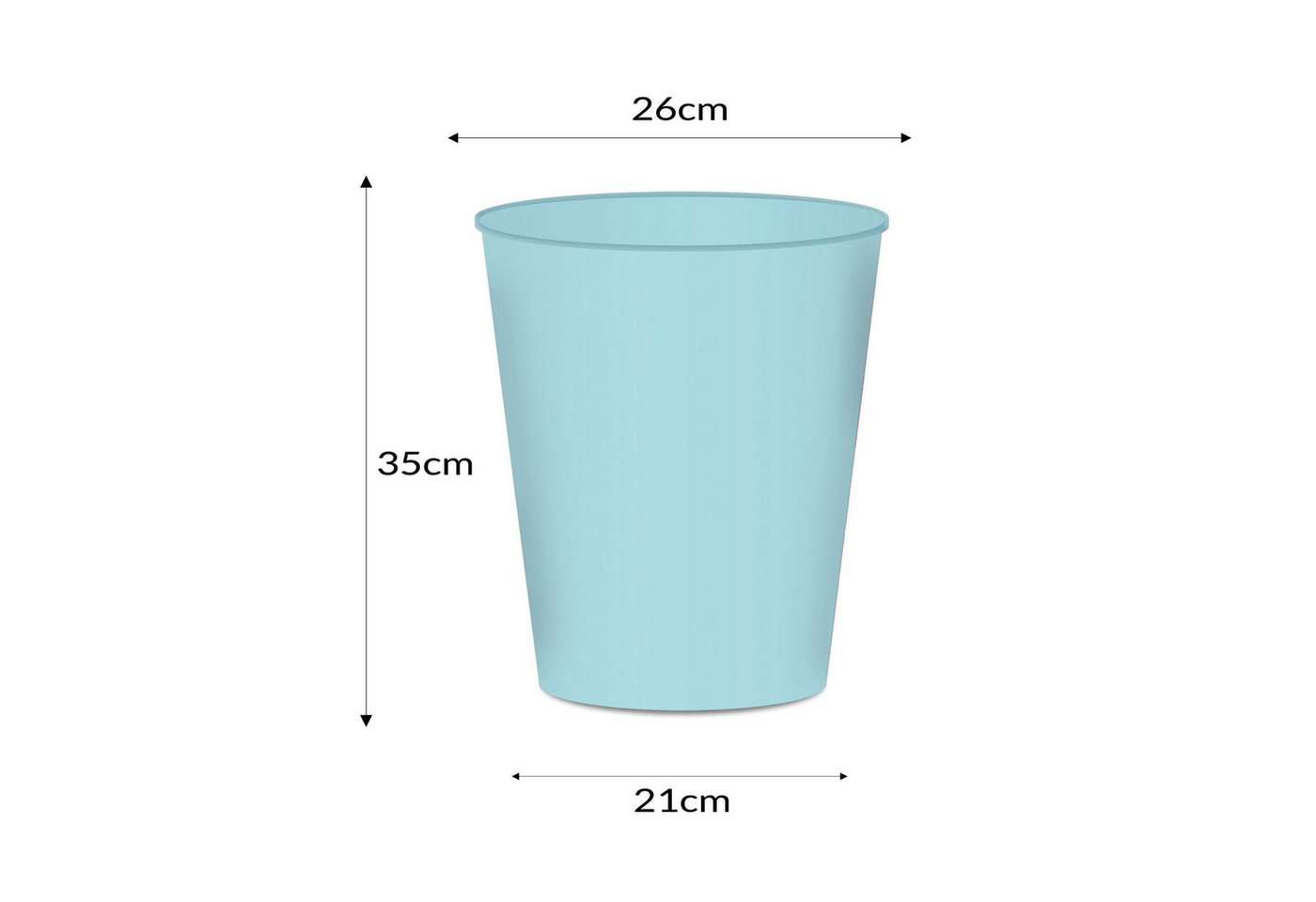 itenga Papierkorb itenga Papierkorb 15Liter BOC - blau - einfarbig – Bild 2 von 2