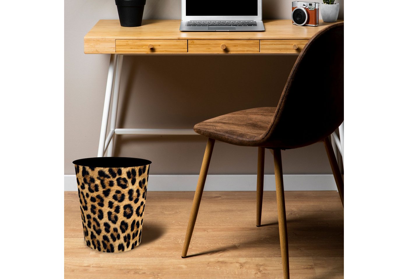 itenga Papierkorb itenga Papierkorb - Motiv LEOPARD Muster - ca. 11 Liter – Bild 3 von 3