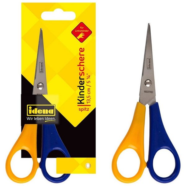 Idena Papierscheren Idena Kinderschere spitz 5 1/4",für Linkshänder