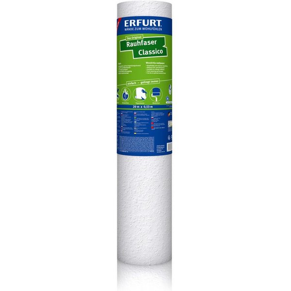 ERFURT Papiertapete Erfurt Rauhfaser Classico weiß 20 x 0,53 m
