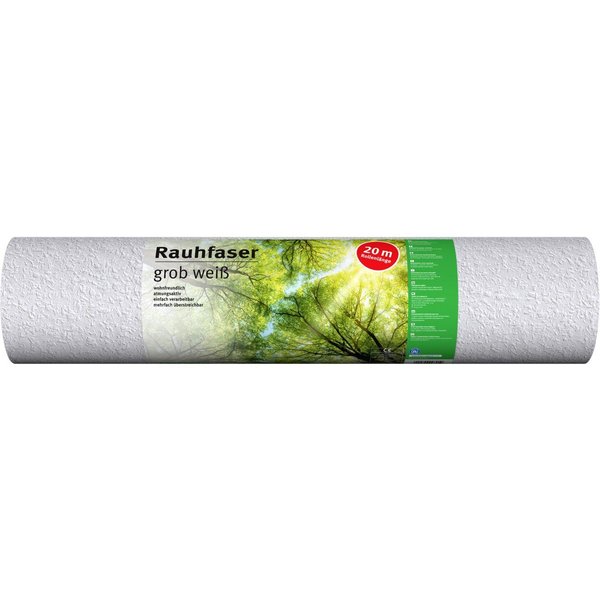 ERFURT Papiertapete Erfurt Rauhfaser grob weiß 20 x 0,53 m