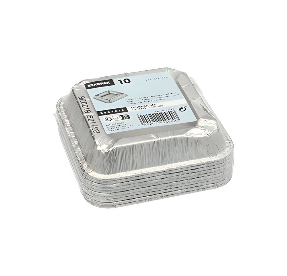 PAPSTAR Aschenbecher Aschenbecher, Alu eckig 2,2 cm x 12,5 cm x 12,5 cm 10 Stk – Bild 2 von 2