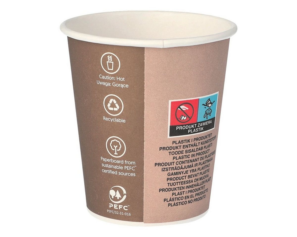 PAPSTAR Becher To Go, 50-tlg., Frischfaserkarton, 200 ml, Trinkbecher / Pappbecher für Heißgetränke geeignet – Bild 2 von 4