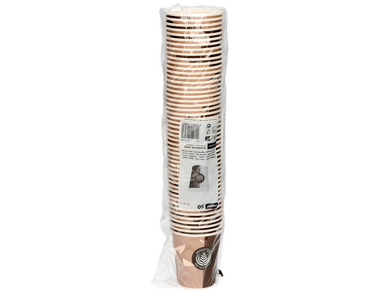 PAPSTAR Becher To Go, 50-tlg., Frischfaserkarton, 200 ml, Trinkbecher / Pappbecher für Heißgetränke geeignet – Bild 3 von 4