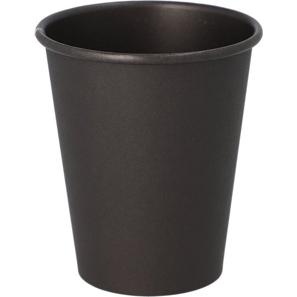 PAPSTAR Einwegbecher, Papier, Pappbecher 200ml 50 Stück Schwarz