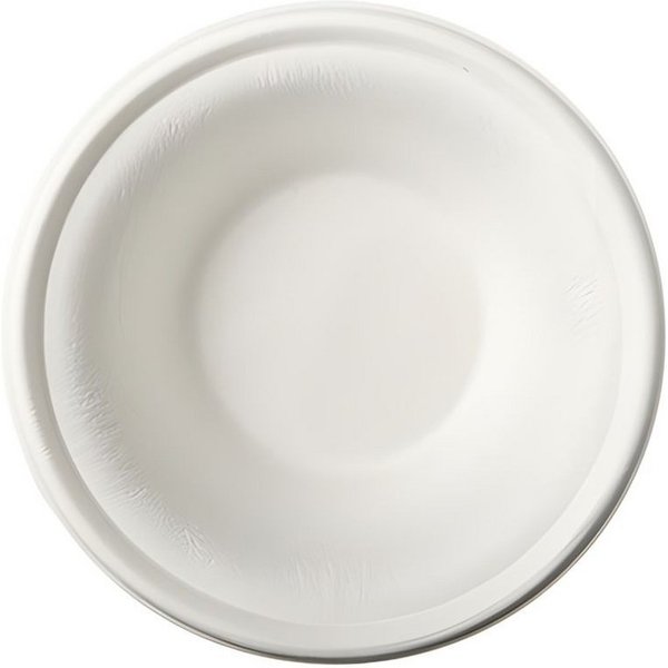 PAPSTAR Einwegschale Schalen, Zuckerrohr pure 380 ml Ø 15,5 cm, 4,6 cm weiss 50 Stk, Zuckerrohr