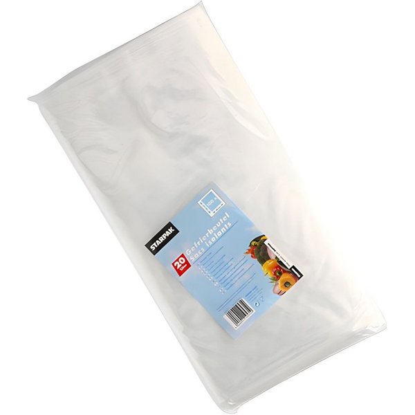 PAPSTAR Gefrierbeutel Gefrierbeutel, LDPE 20 l 60 cm x 40 cm transparent 100 Stk