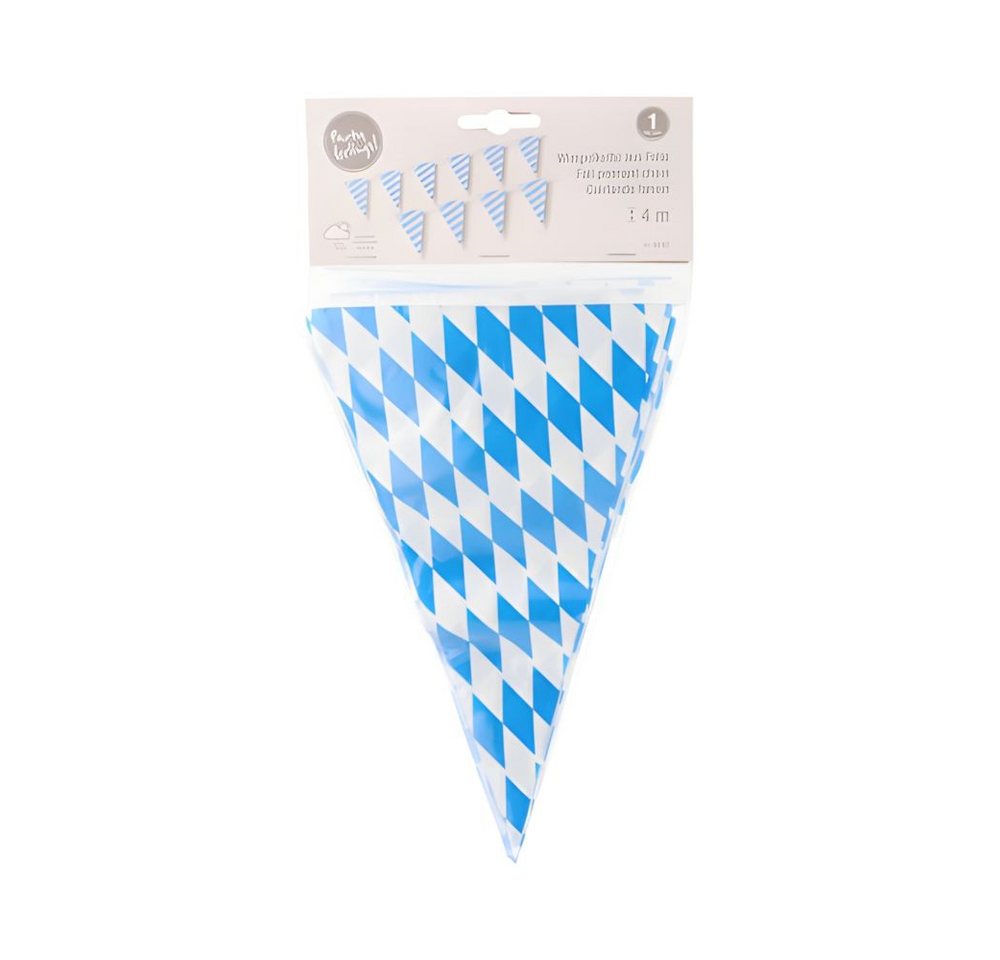 PAPSTAR Girlande Wimpelkette, Folie 4 m Bayrisch Blau wetterfest – Bild 2 von 2