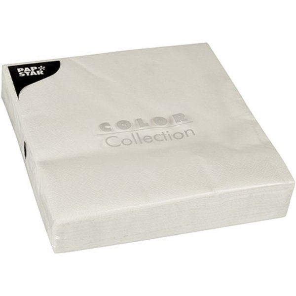 PAPSTAR Papierserviette 50 Servietten, 2-lagig 1/4-Falz 40 cm x 40 cm weiss