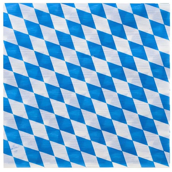 PAPSTAR Papierserviette Servietten, 1-lagig 1/4-Falz 33 cm x 33 cm Bayrisch Blau 100 Stk