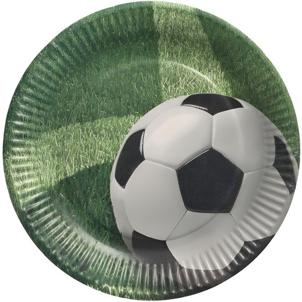 PAPSTAR Pappteller Teller, Pappe rund Ø 23 cm Football 10 Stk