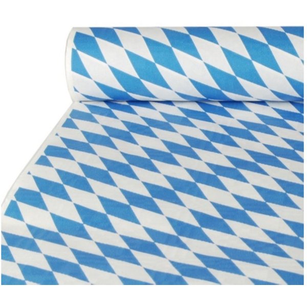 PAPSTAR Tischdecke Papiertischtuch mit Damastprägung 10 m x 1 m Bayrisch Blau