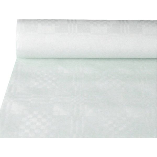 PAPSTAR Tischdecke Papiertischtuch mit Damastprägung 10 m x 1,2 m weiss
