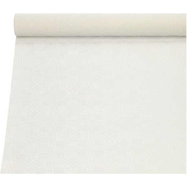 PAPSTAR Tischdecke Papiertischtuch mit Damastprägung 10 m x 1 m weiss
